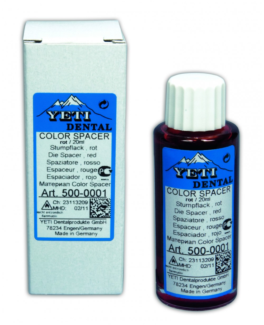 18ml Yeti Die Spacer Red Crown and Bridge Materials Catalogue