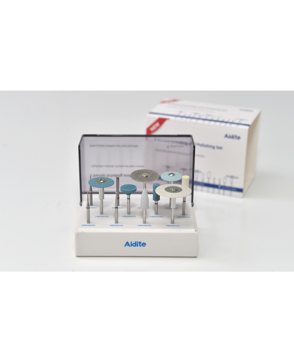 Aidite Grinding & Polishing Kit for zirconia and glass ceramic 12