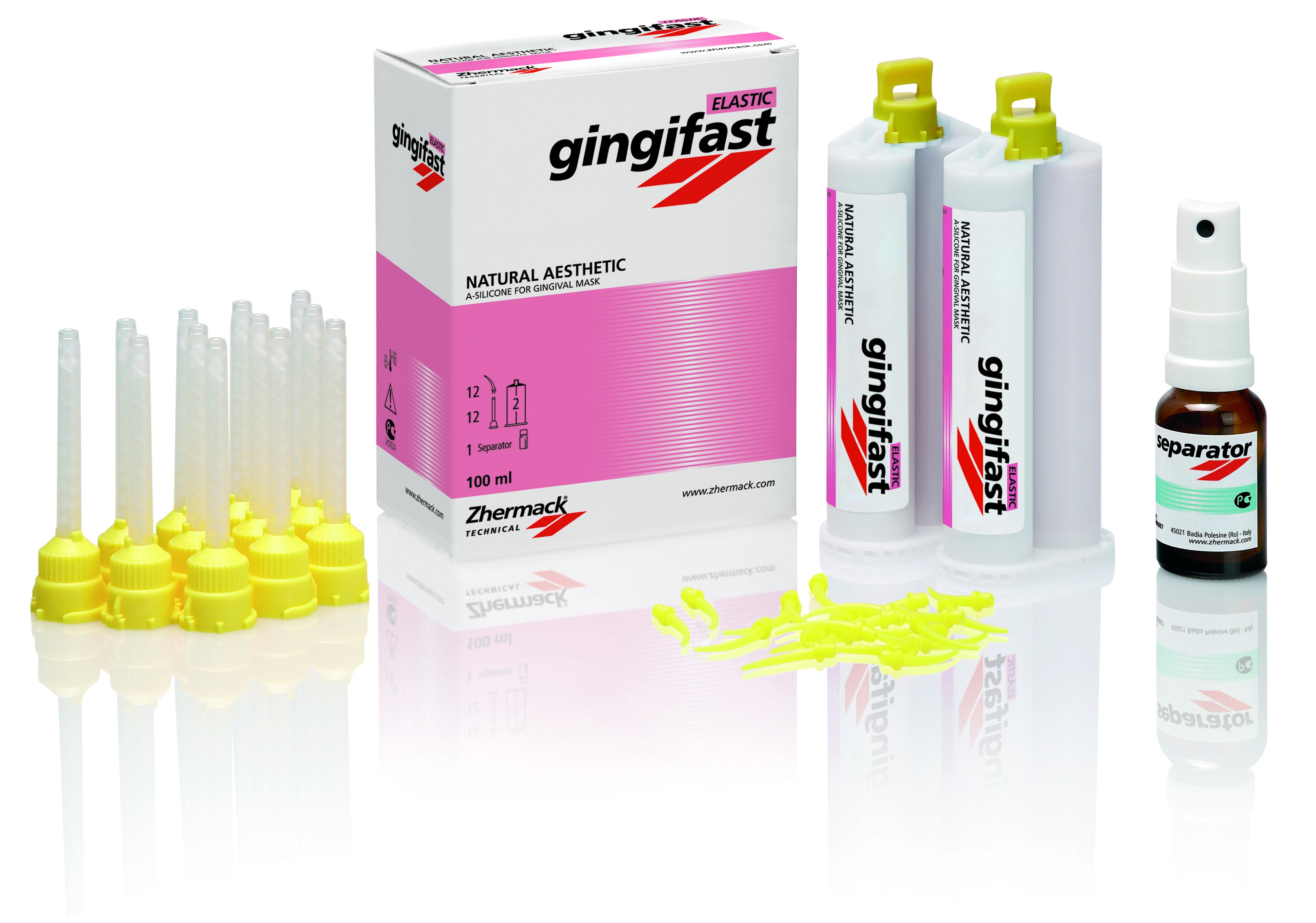 2 x 50ml Gingifast Elastic Gingival Mask Crown and Bridge