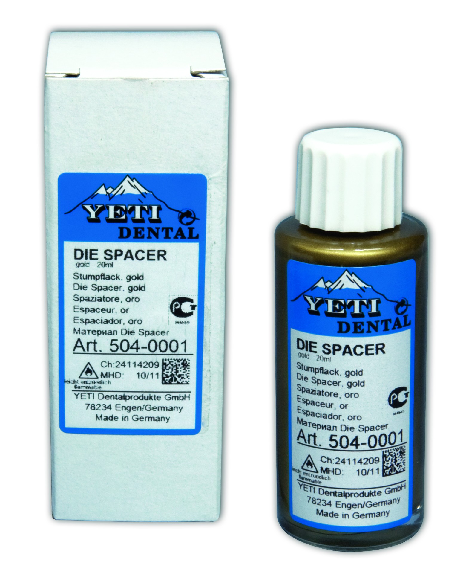 18ml Yeti Die Spacer Gold Die Spacer Crown and Bridge Materials