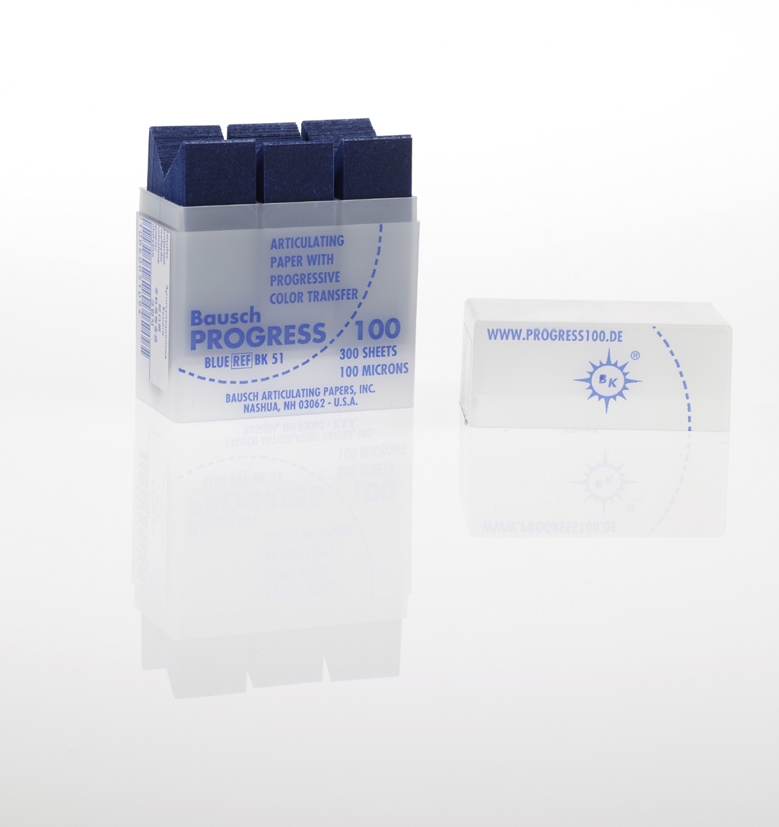 Bausch Blue Articulating Paper Strips .004 Inch - 300 Pre-Cut Dental Check Strips With Hydrophilic Waxes