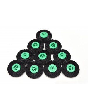 82mm BR40 4-row Plastic Centred Lathe Brushes - Stiff Black (Pk 10)