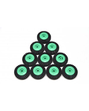 57mm BR30 3-row Plastic Centred Lathe Brushes - Stiff Black (Pk 10)