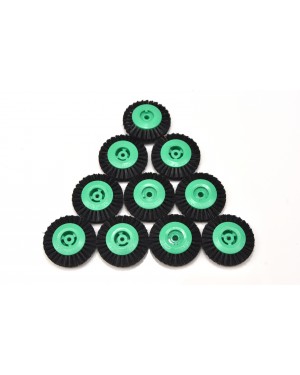 57mm BR57 3-row Plastic Centred Lathe Brushes - Extra Stiff Black (Pk 10)