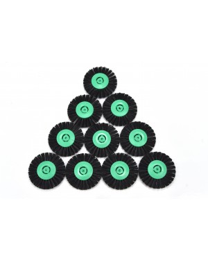 65mm BR20 2-row Plastic Centred Lathe Brushes - Stiff Black (Pk 10)