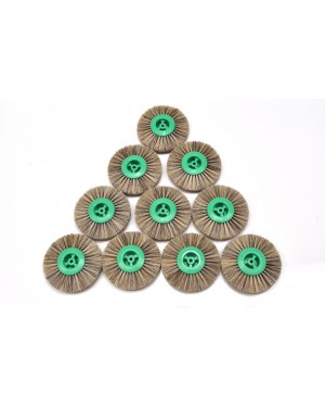 82mm BR43 4-row Plastic Centred Lathe Brushes - Soft Grey (Pk 10)
