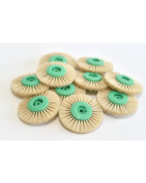 73mm BR31 3-row Plastic Centred Lathe Brushes - Soft Grey (Pk 10)