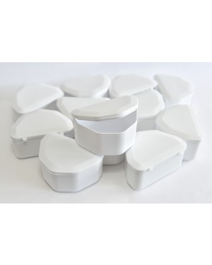 White Denture Boxes - Pk 12