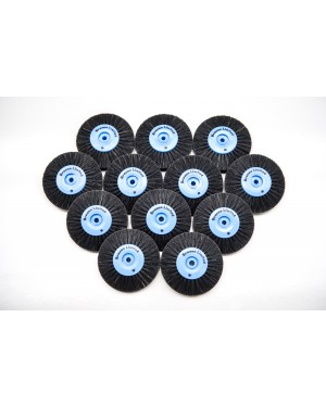 3¼" x 4 row P006 Extra Stiff Black Lathe Brushes - Pack of 10