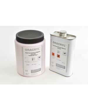 1kg + 500ml Oracryl Heat Cure Denture Material Kit - Translucent Veined Acrylic 