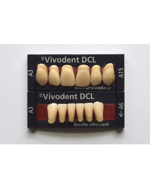 1 X 6 SR Vivodent DCL - Upper Anteriors - Mould A27, Shade B4