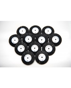 2½" x 3 Row P022 Extra Stiff Black Lathe Brushes - Pack of 10