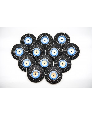 3¼ " x 3 row  P086 Black Calico Lathe Brushes (Pk 12)