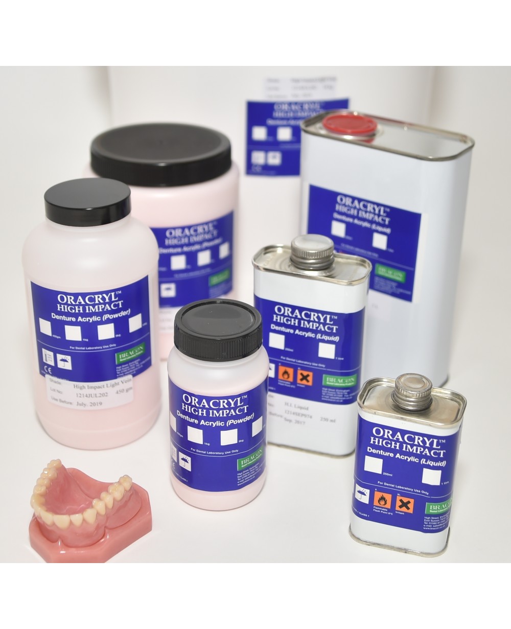 450gm + 250ml Oracryl Hi Impact Acrylic Kit - Prosthetic Materials ...