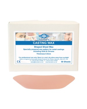 0.5mm Kemdent Shaped Casting Sheet Wax - Pink - Pack of 50