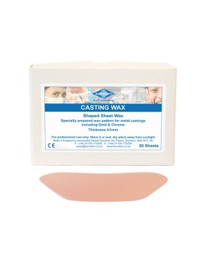 0.6mm Kemdent Shaped Casting Sheet Wax - Pink - Pack of 50