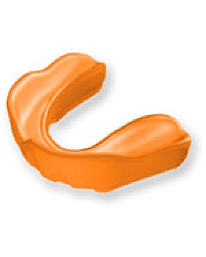 4mm Soft Square Mouthguard  Blank - Fluorescent Orange