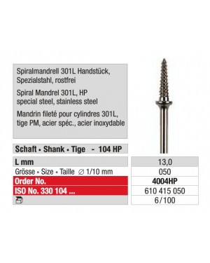 Coarse Thread Corkscrew Mandrel